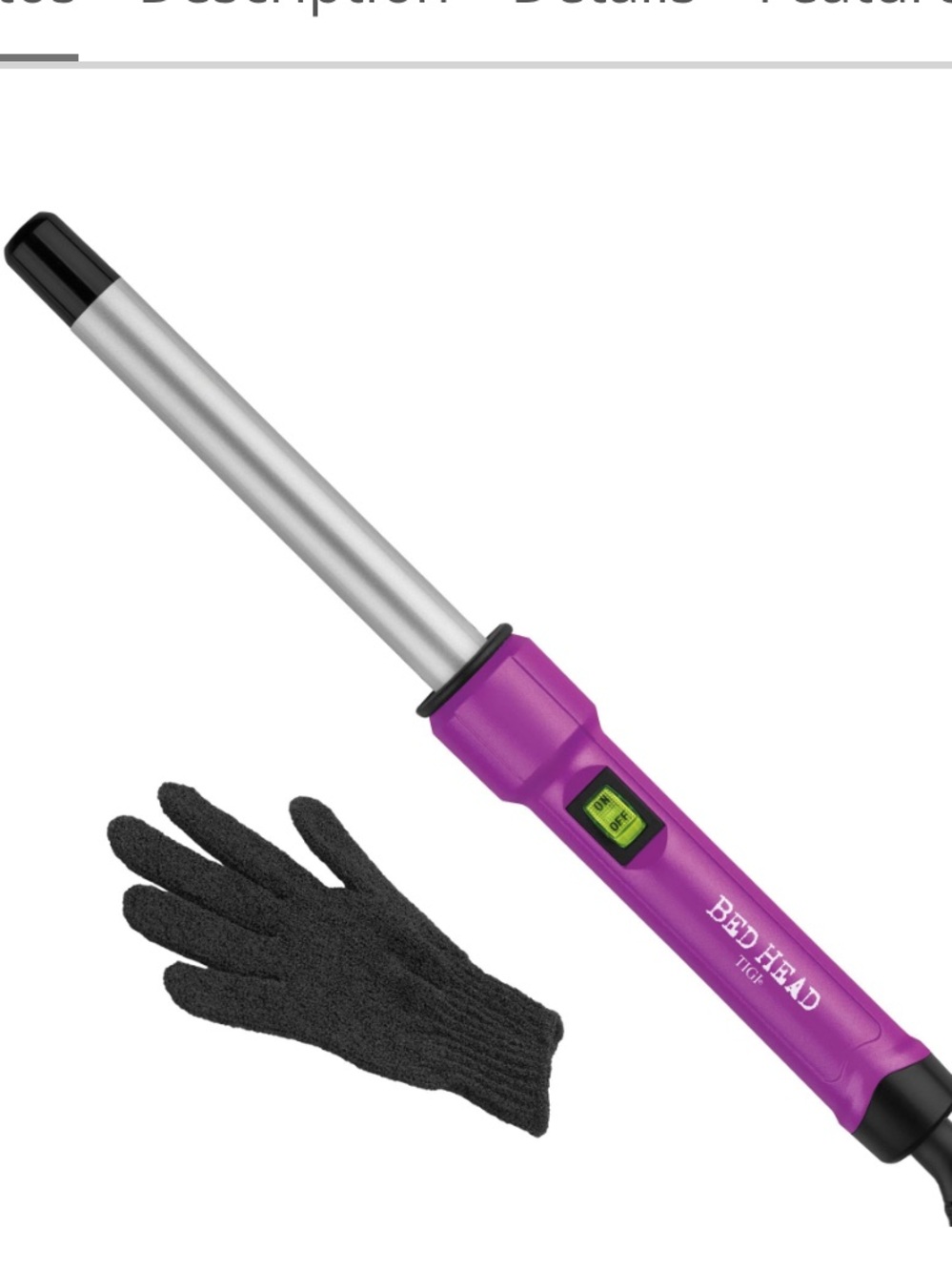 Bedhead ‘Curlypops’ Tourmaline Ceramic Curling Iron .75” Barrel